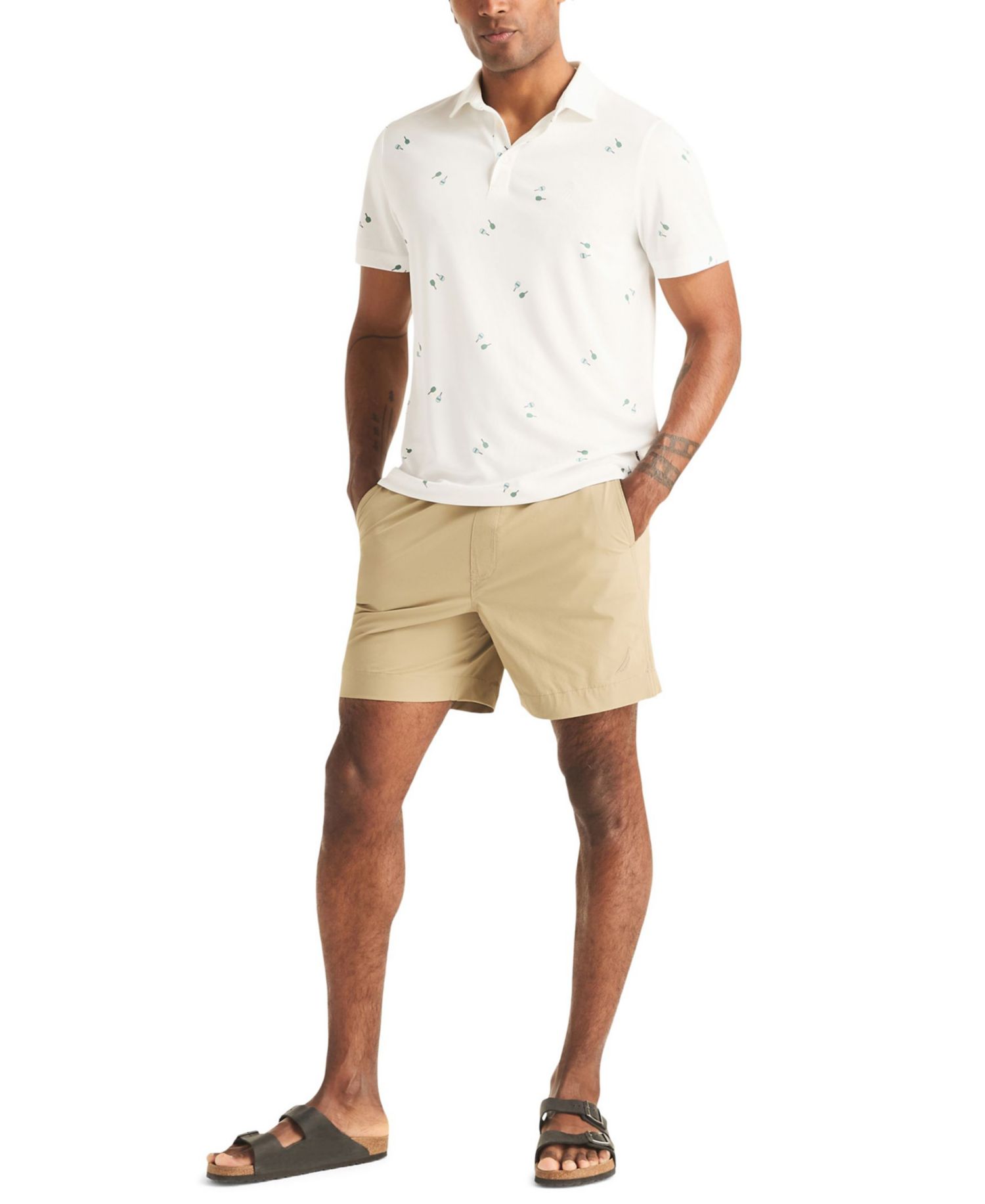 Men's Paddle Print Golf Polo Shirt