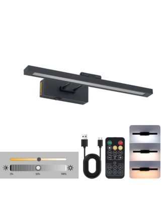 16in Rechargeable Battery Picture Light with Remote, Dimmable LED Art Wall Sconce