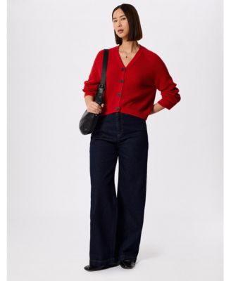 Women's Cotton V-Neck Cardigan