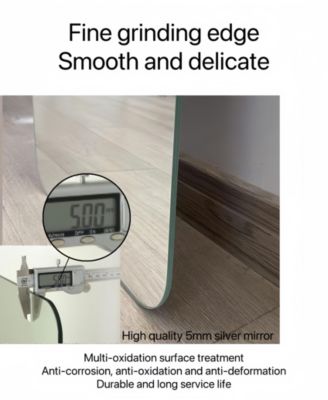 60" x 15" Full Body Wall Mirror with Rounded Corners, 5mm Explosion Proof