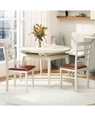 PU Leather Wooden Dining Chairs Set of Two