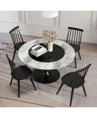 Windsor Dining Chairs Set of Two with Solid Wood Frame