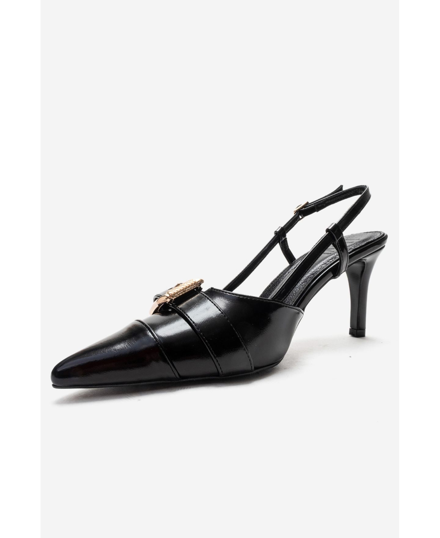 Женские туфли Prologue Shoes Noen Buckle Pointed Toe Stiletto, цвет: Чёрный — фото 4