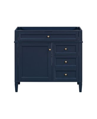 36 Inch Modern Bathroom Vanity without Top Sink, Soft Close Drawers and Adjustable Shelf for Small Spaces