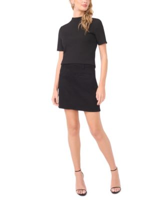 Women's Short-Sleeve Mock Neck Top