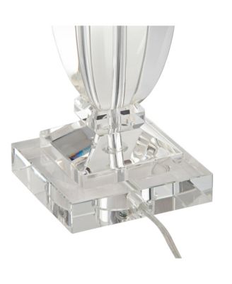 Sherry 25" High Modern Table Lamps Set of 2 Clear Crystal Living Room Bedroom Bedside Nightstand House