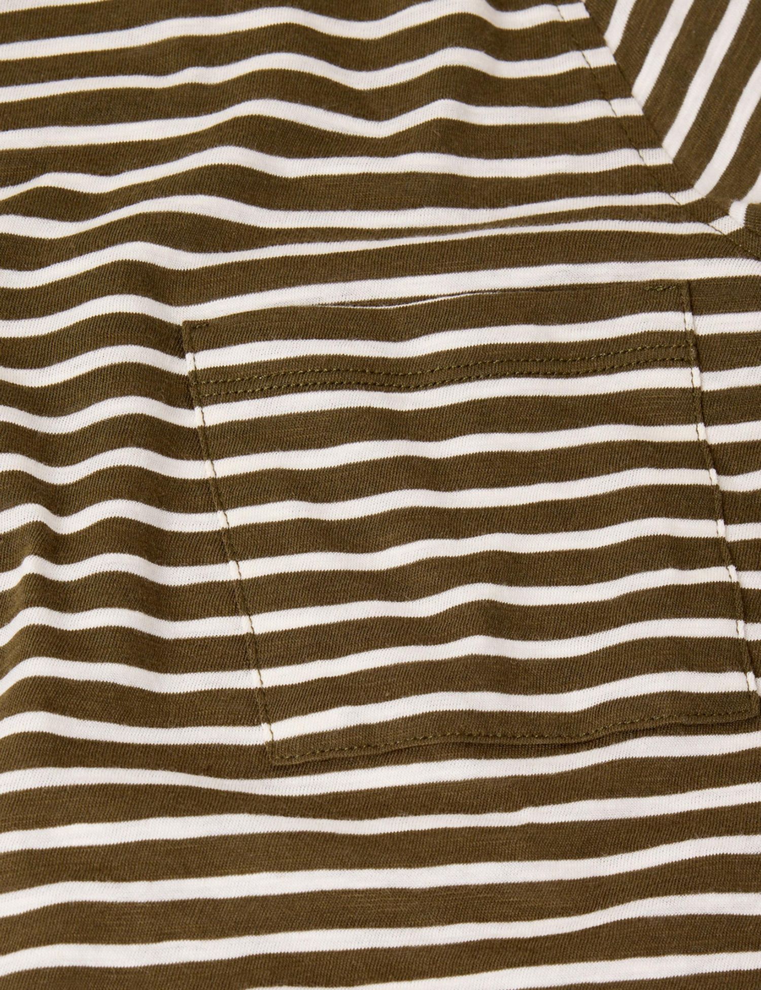 Women's Stripe Crew Neck Pocket Top