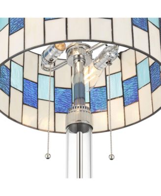 Andra  High Art Glass Drum Shade Floor Lamp