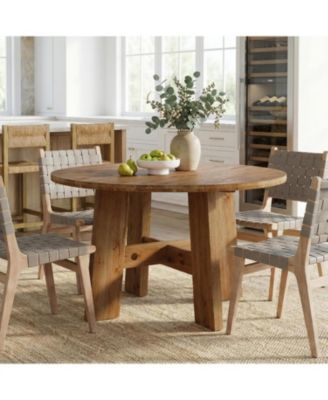 Solid Wood Dining Table Round Kitchen Table
