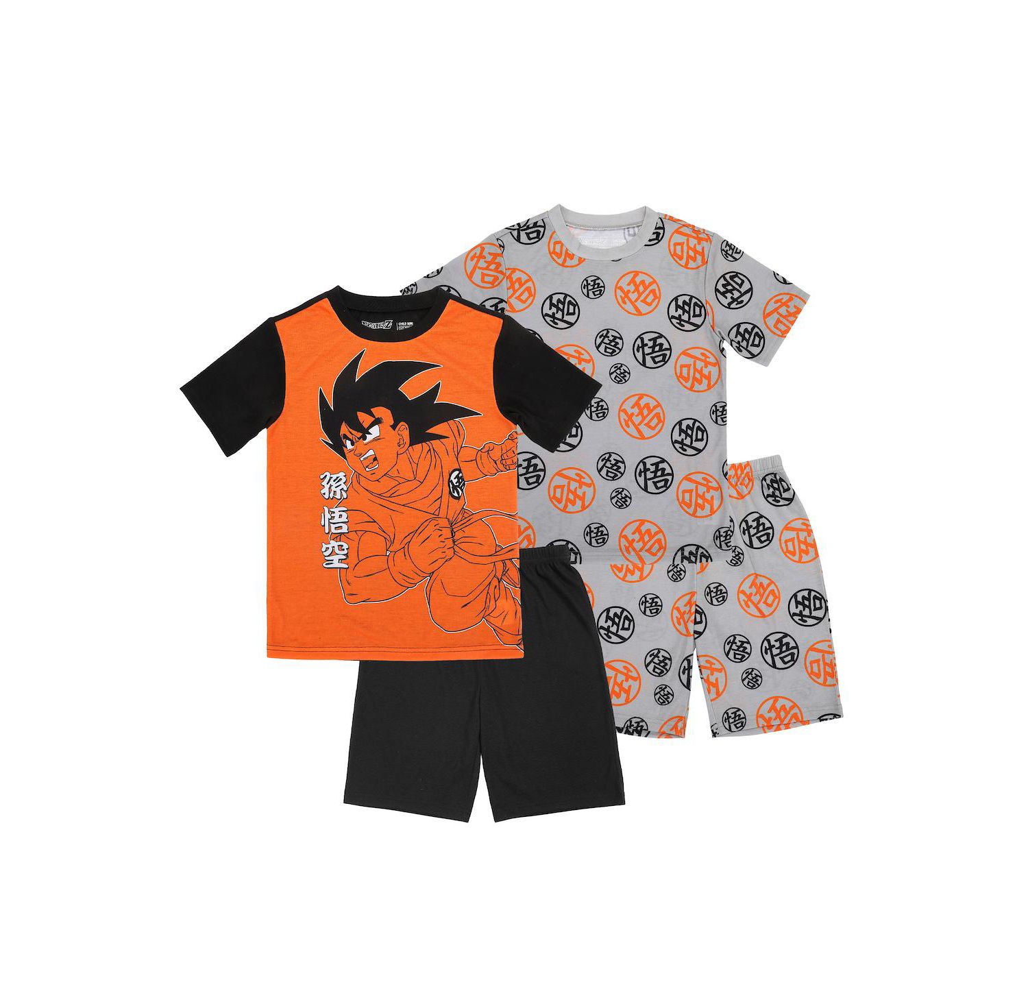 Big Boys Goku and Kanji 4-Pack Pajama Set -14