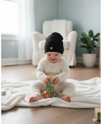 Kids Cozy Knit-In Bow Rayon-Blend Beanie