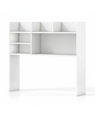 7 Shelves Desk Hutch Desktop Organizer Anti Toppling Wood Study Office Dorm