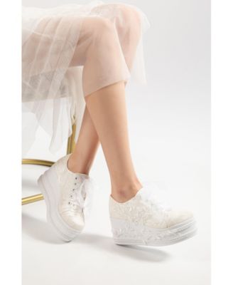Women's Valencia Lace Platform Bridal Sneaker