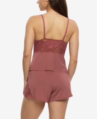 Women's Annalisa Modal and Lace Shorts and Cami PJ Set Style 950236