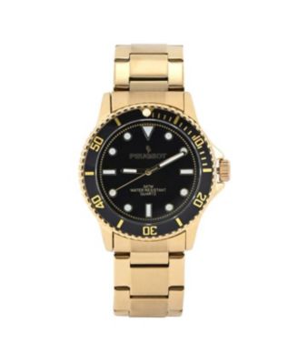 Men's 40mm Sport Watch with Rotating Bezel-Stainless Steel Gold Bracelet