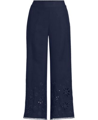 Women's Linen Embroidered Pants