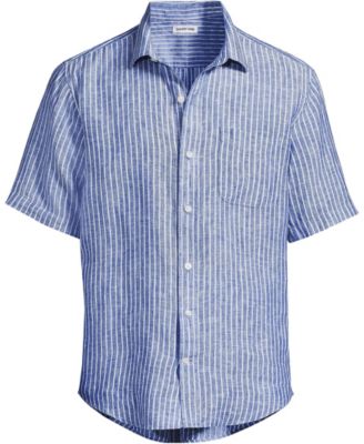 Men's Traditional Fit Short Sleeve Linen Shirt