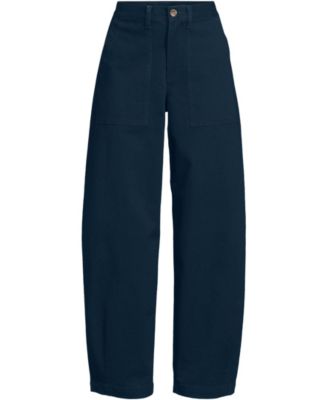 Women's Chino High Rise Barrel Leg Utility Ankle Pants