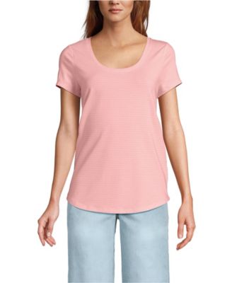 Women's Short Sleeve Lightweight Jersey Scoop Neck T-shirt