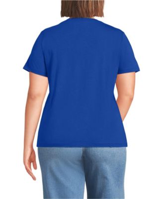 Plus Size Supima Cotton V-Neck T-Shirt