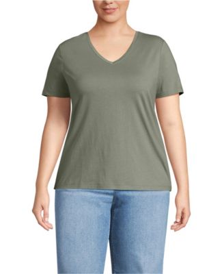 Plus Size Supima Cotton V-Neck T-Shirt