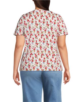 Plus Size Supima Cotton V-Neck T-Shirt