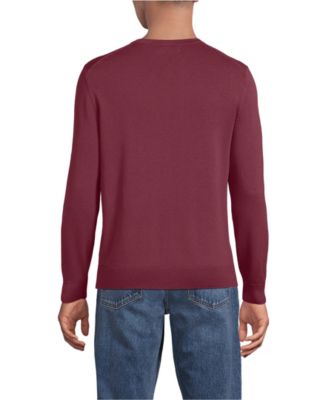 Men's Fine Gauge Cotton V Neck Sweater