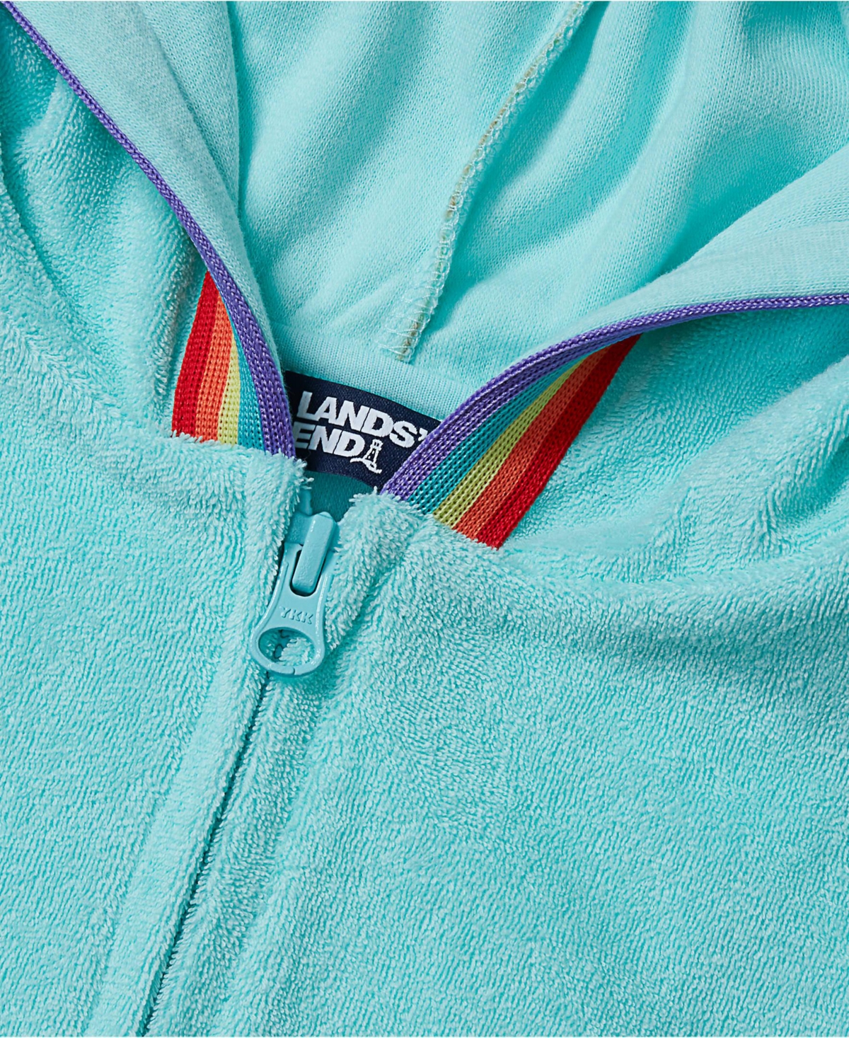 Lands' End Girls Terry Zip Front Top and Shorts Cover Up Set