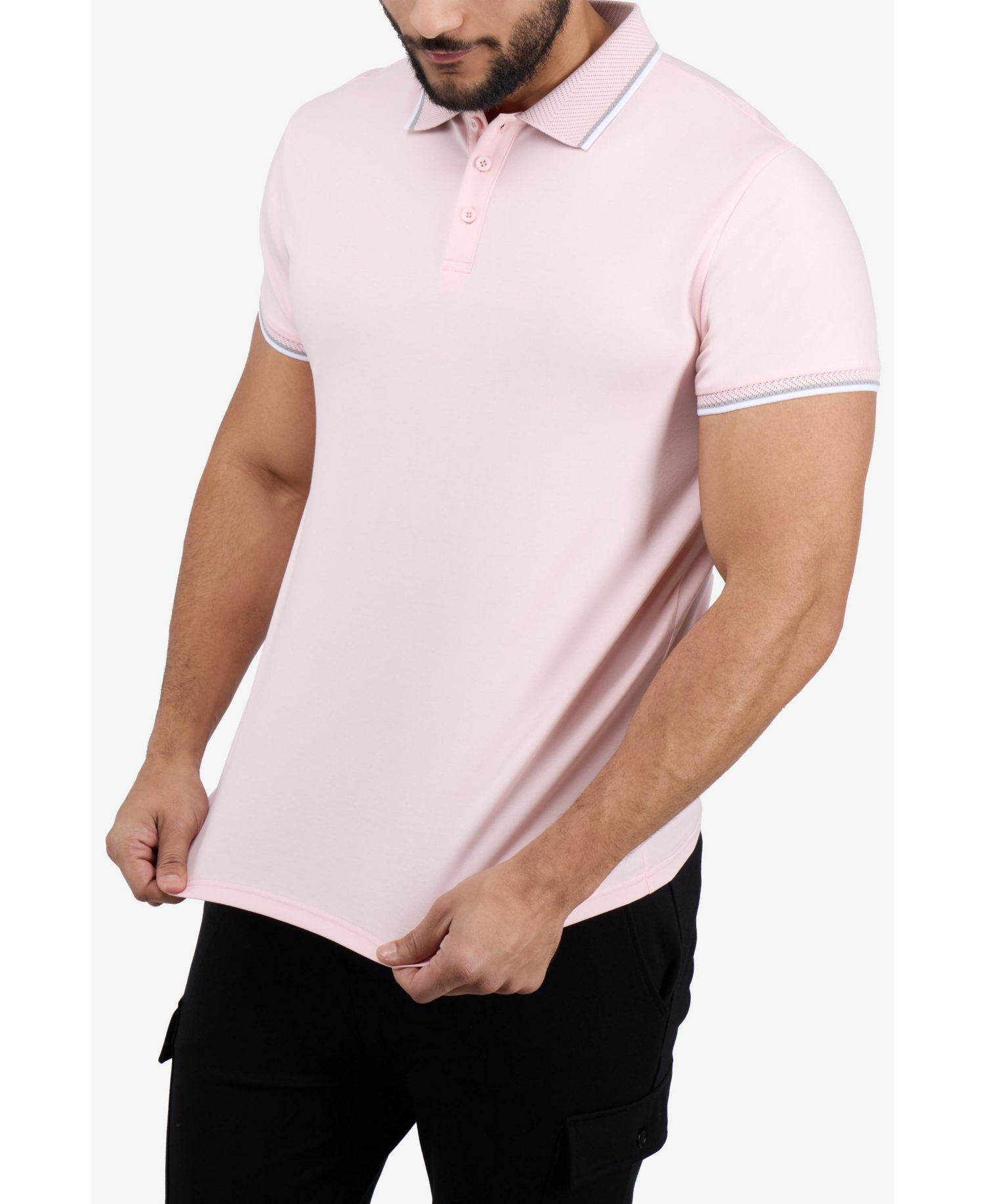 Men's XRAY Short Sleeve Texture Rib Polo