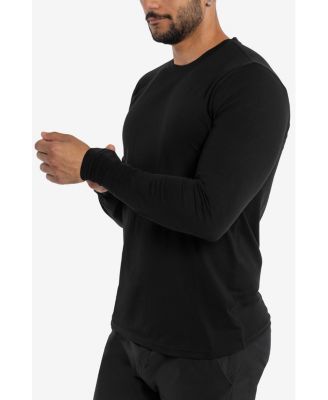 Big and Tall Men's Long Sleeve Crewneck T-Shirt