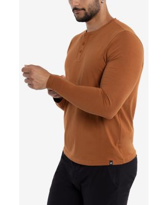 X RAY Men's Long Sleeve Henley T-Shirt