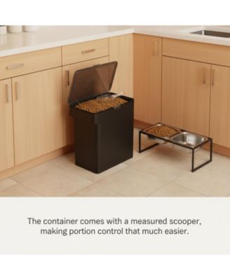 Airtight Pet Food Storage Container Transparent Lid Handle 15Lbs 32Gallon 12Quart