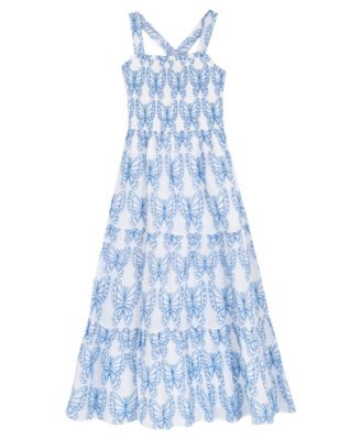 Girls' 7-16 Butterfly Eyelet Sleeveless Dress
