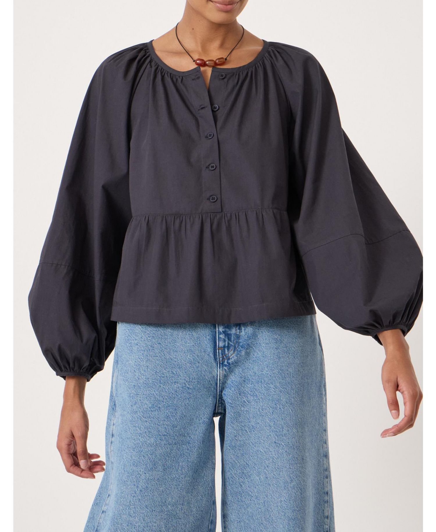 Women's Beck Cotton Peplum Blouse