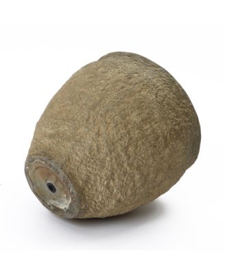  Dia Concrete Large Round Planter Pot, Rustic Textured Pot with Drainage Hole, Indoor Outdoor Plant Pot for Home Garden Patio