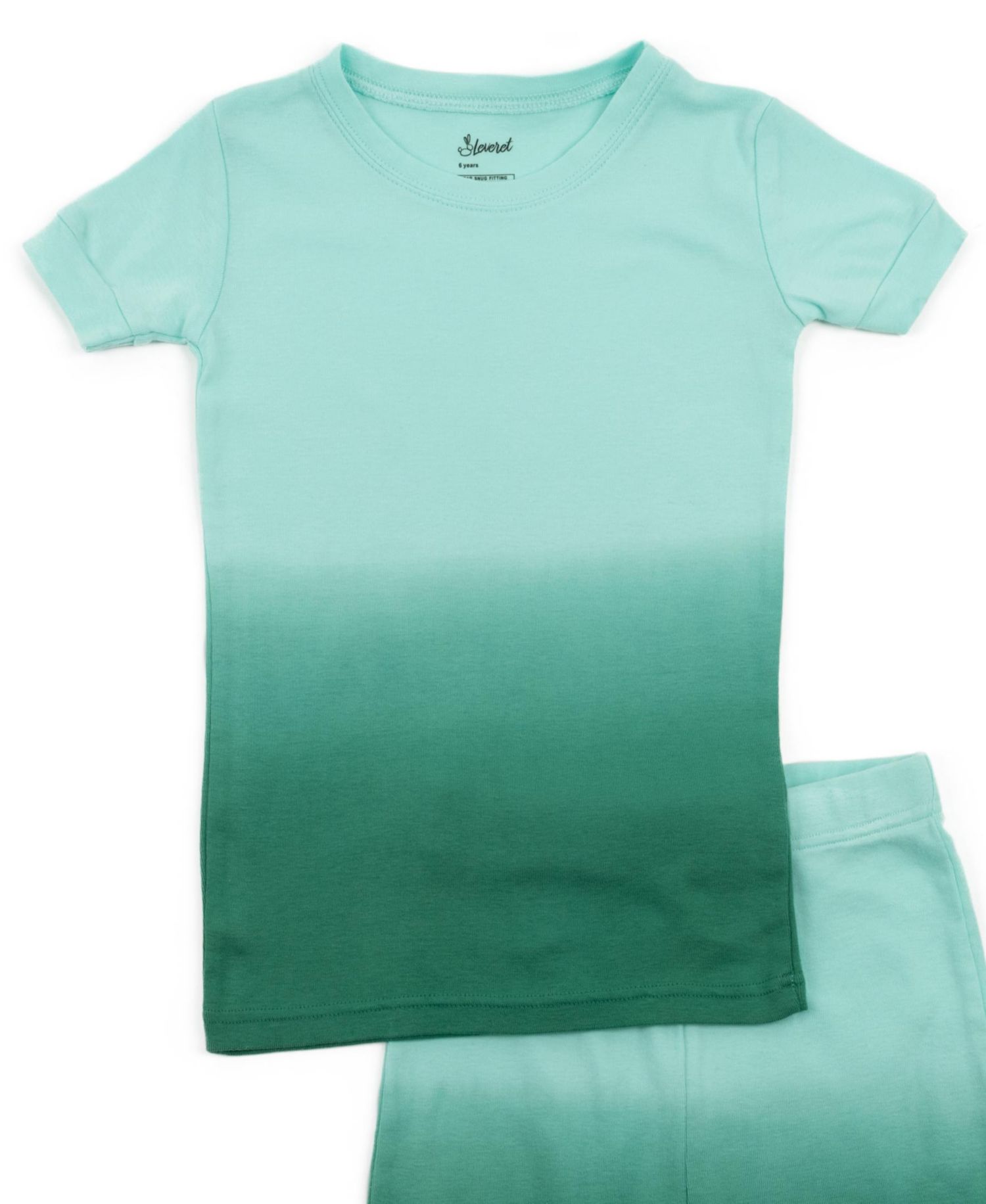 Toddler Matching Family Two Piece Cotton Short Sleeve Shirt and Shorts Tie Dye Pajamas.