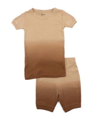 Kids Matching Family Two Piece Cotton Short Sleeve Shirt and Shorts Tie Dye Pajamas