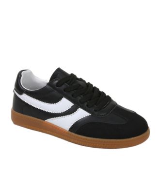 Women's Lilliann Mixed Panel Lace-Up Sneakers