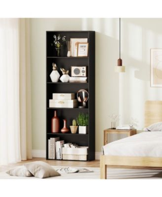 5-Tier Freestanding Storage Bookcase with Anti-Tipping Kits