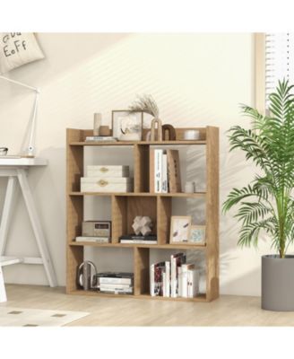 7-Cube Open-Back Bookshelf with Anti-Toppling Devices