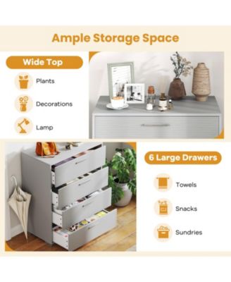 4-Drawer Storage Cabinet with Metal Legs and Anti-Toppling Devices