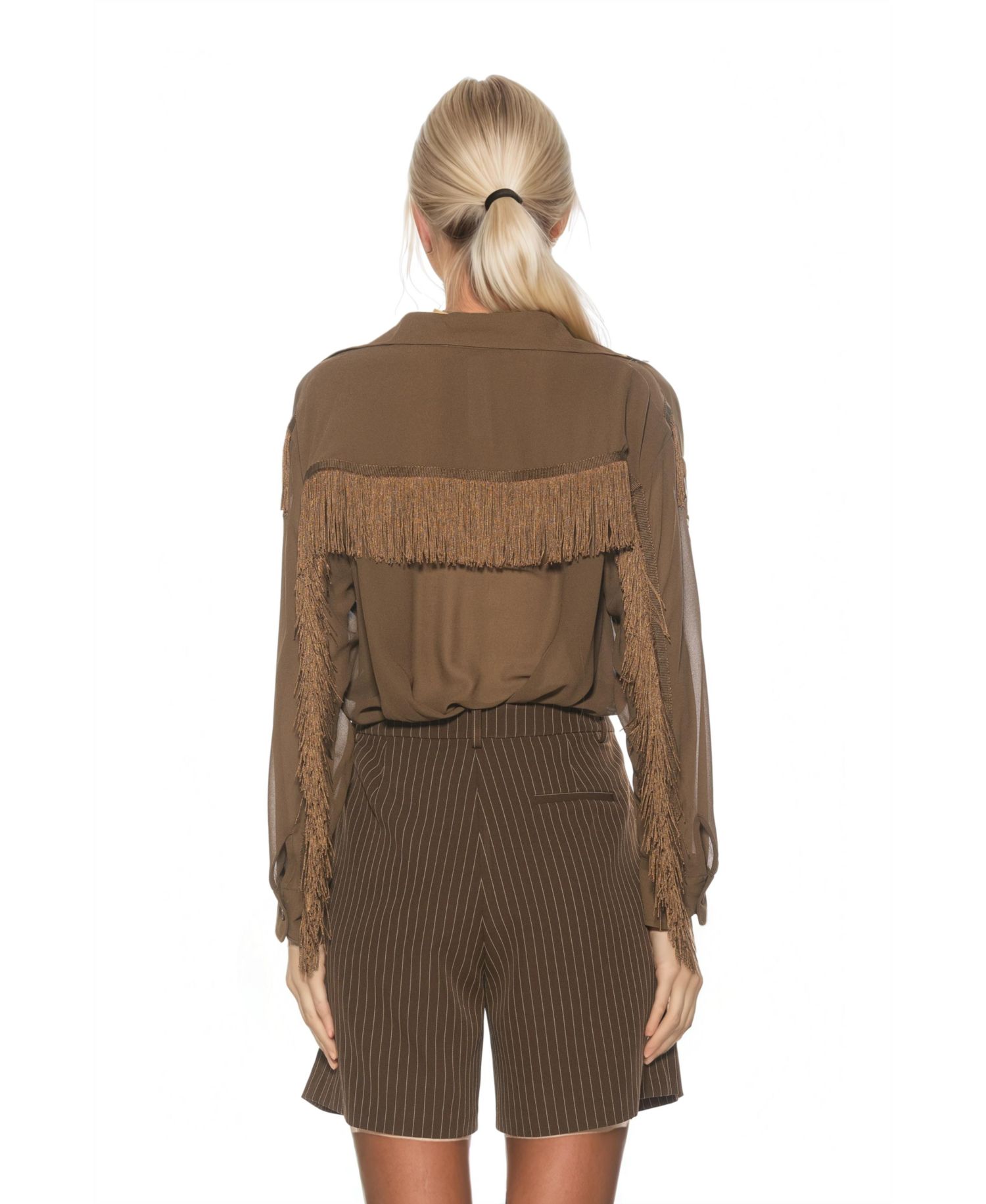 Women's Kairos Oversized Fringe Shirt