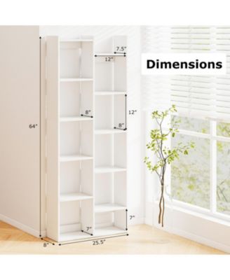 11-Tier Modern Book Organizer Bookcase with Safety Kits