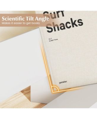 Tilting V-Shaped Desktop Bookshelf Organizer