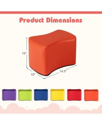 Six Piece Modular Kids Stool Set with Butterfly Design