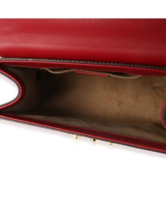 Red GG Supreme Canvas Small Padlock Shoulder Bag