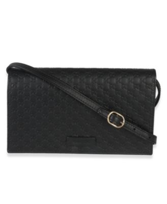 Black Microguccissima Crossbody Wallet