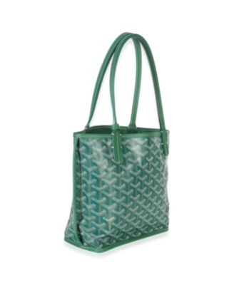 Green Goyardine Canvas Reversible Mini Anjou