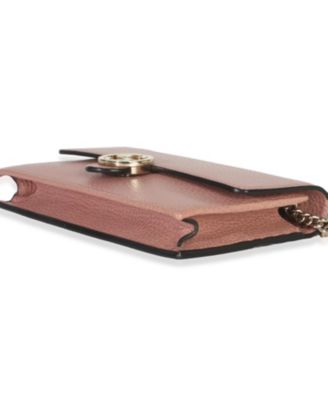 Pink Dollar Calfskin Interlocking G Wallet On Chain