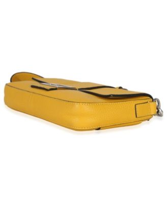Yellow Cuoio Romano Selleria Belt Baguette Bag